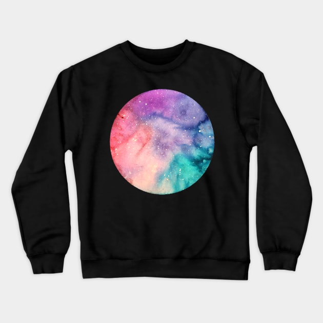 Watercolor Tiny Nebula #1 Crewneck Sweatshirt by Euminee